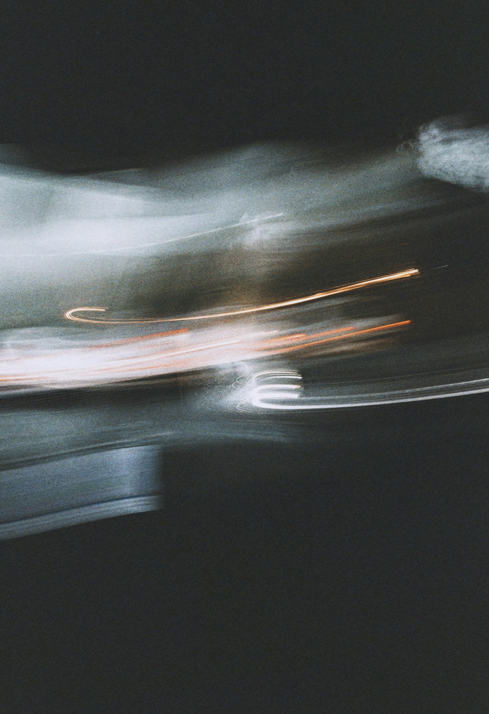 Light-trail motion blur showing shutter speed